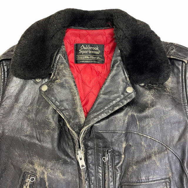 SEARS LEATHER RIDERS JACKET 70S 「Dポケット、サイズ38」｜SAFARI