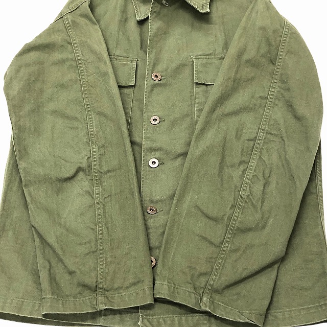 US NAVY HBT UTILITY JACKET 40S 「月桂樹ボタン、S」｜SAFARI