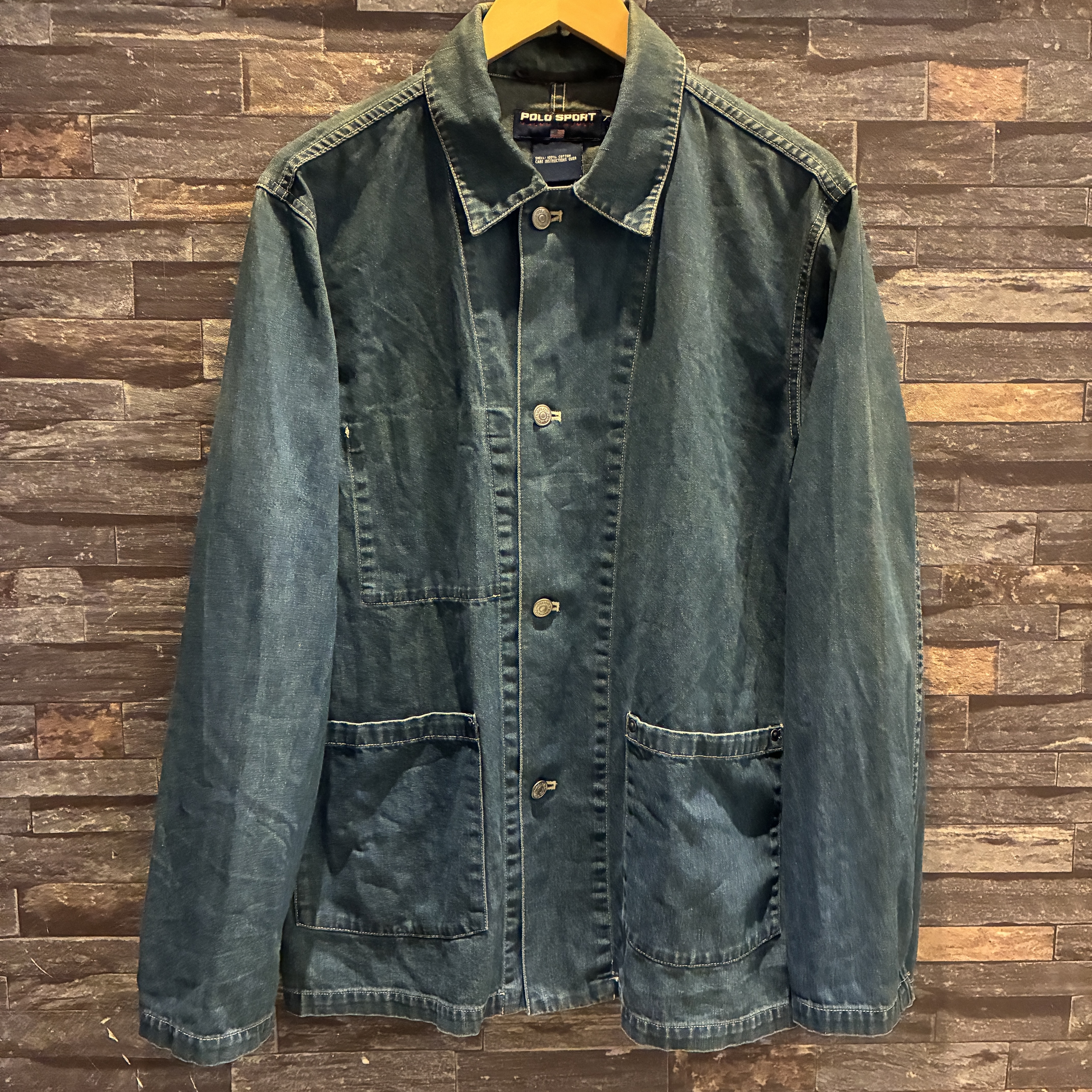 POLO SPORT US ARMY TYPE DENIM COVERALL 1990'S OLD｜SAFARI サファリ