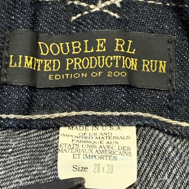 RRL 1932 BUCKLE BACK DENIM PANT LIMITED PRODUCTION RUN EDITION OF