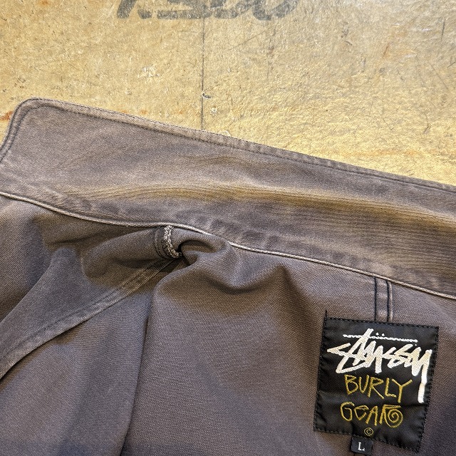 STUSSY BURLY GEAR JACKET BROWN 1990'S OLD L｜SAFARI サファリ