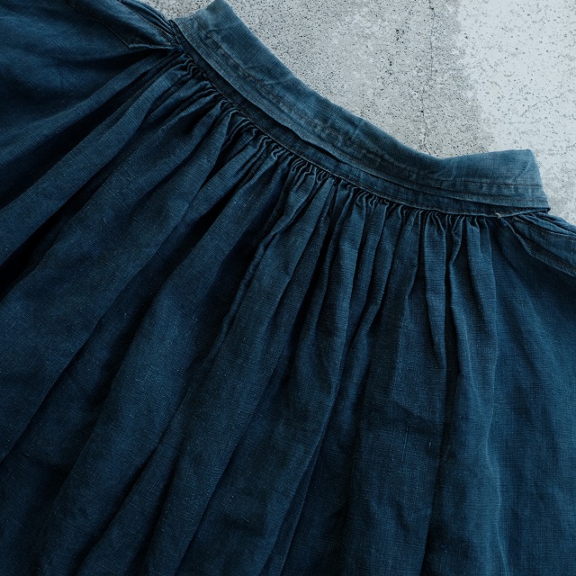 1900EARLY FRENCH VINTAGE INDIGO LINEN SMOCK｜SAFARI サファリ