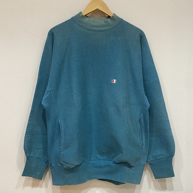 CHAMPION REVERSE WEAVE GREEN 90S 「モックネック、目付き、雰囲気