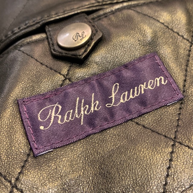 RALPH LAUREN PURPLE LABEL LEATHER RIDERS JACKET ITALY製