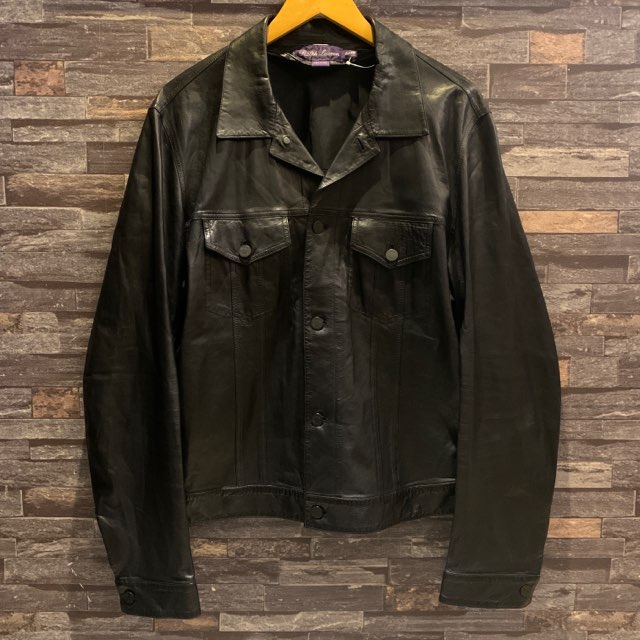 RALPH LAUREN PURPLE LABEL 3rd TYPE LEATHER JACKET ITALY製｜SAFARI