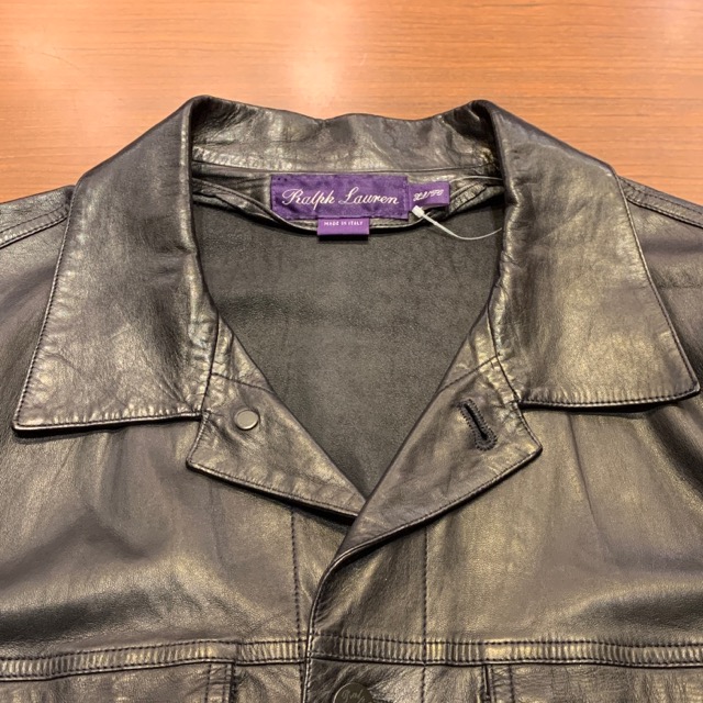 RALPH LAUREN PURPLE LABEL 3rd TYPE LEATHER JACKET ITALY製｜SAFARI