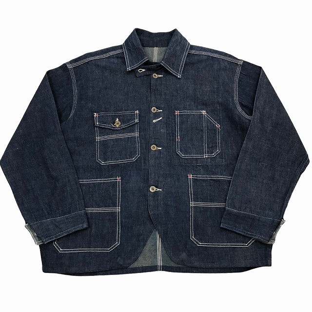 NATEX DENIM COVERALL 40S 「濃紺、チンスト、ドーナツボタン 