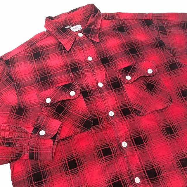 BIG YANK PRINT NEL SHIRT 50S 「赤x黒チェック、マチ付き」｜SAFARI サファリ｜高円寺 吉祥寺  VINTAGE、IMPORTBRANDの買取・委託販売専門ショップ