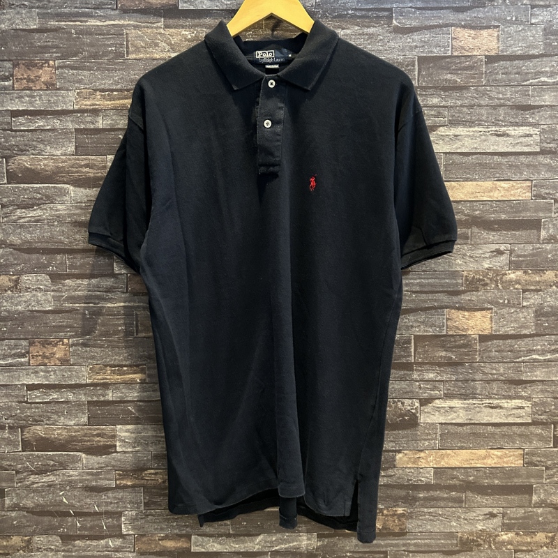 RALPH LAUREN POLO SHIRT NAVY 1990'S OLD USA製｜SAFARI サファリ