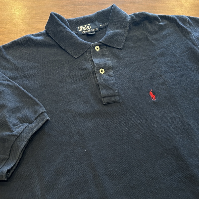 トップス 1990's Polo by Ralph Lauren polo shirt RALPH LAUREN POLO SHIRT NAVY 1990'S OLD USA製｜SAFARI サファリ