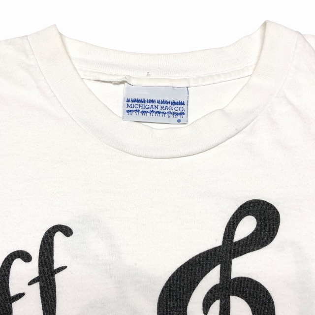 MICHIGAN RAG T-SHIRT 90S 「音符柄、サイズXL」｜SAFARI