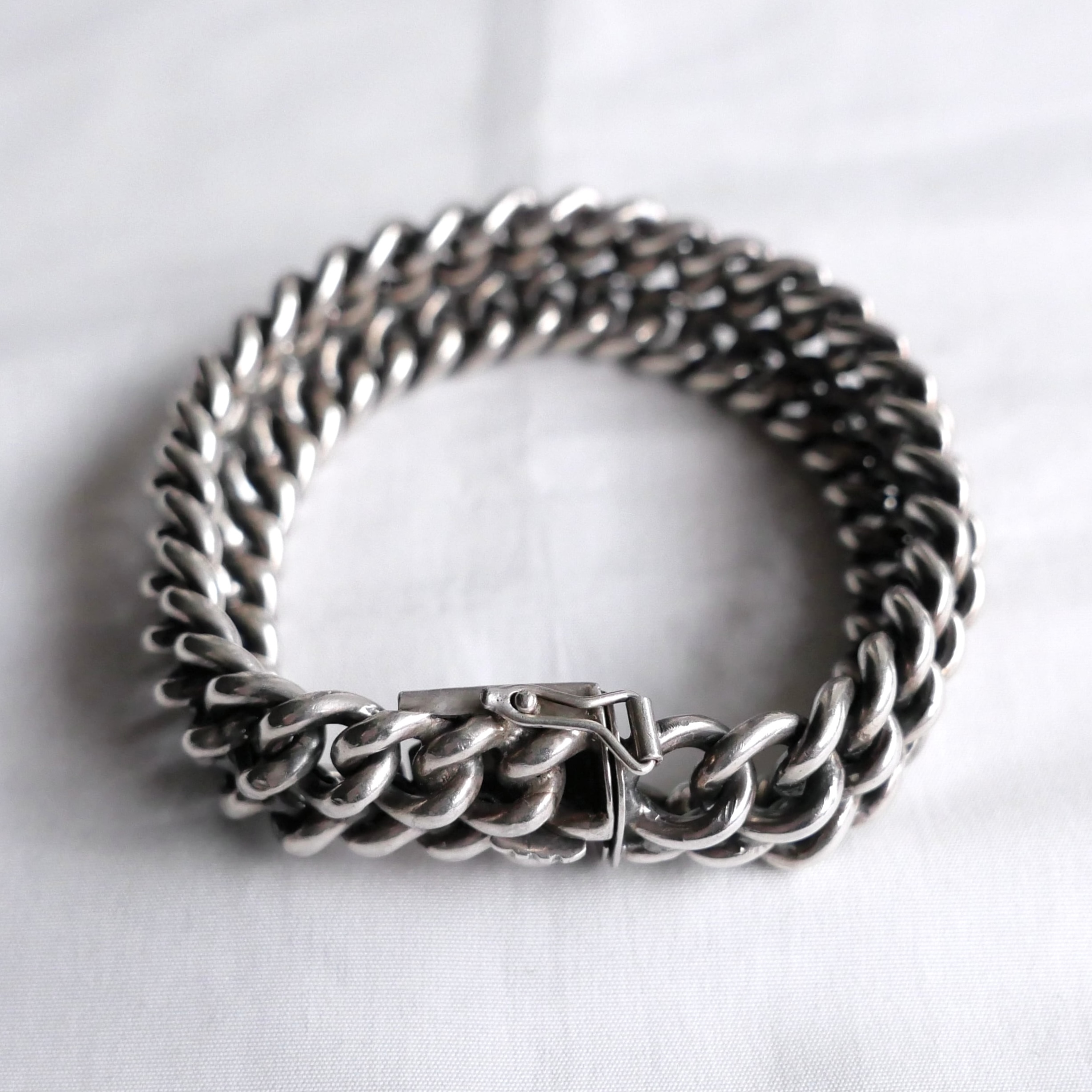 60s GERMAN VINTAGE SILVER 835 DOUBLE BRAID BRACELET｜SAFARI