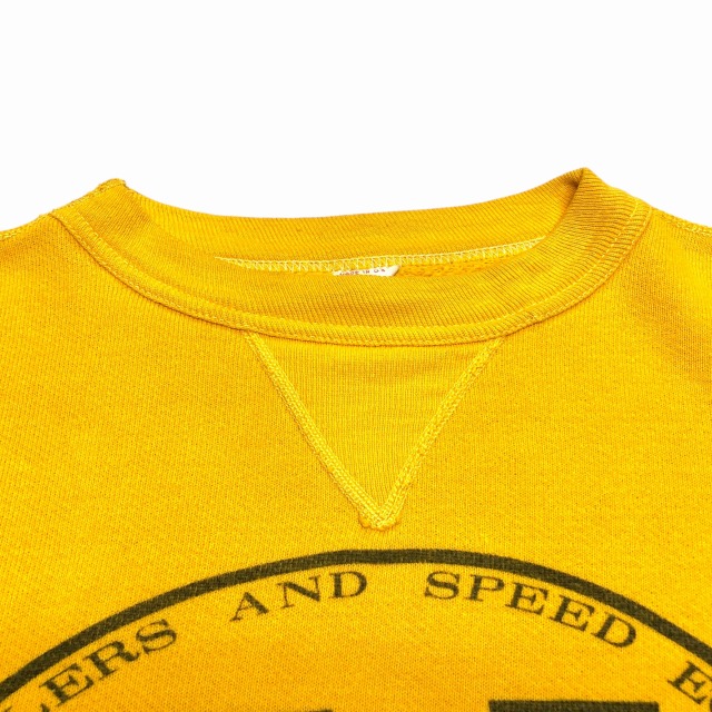 RUSSELL SWEAT SHIRT 60S 「前V、J&J、イエロー×ブラック、染み込み 