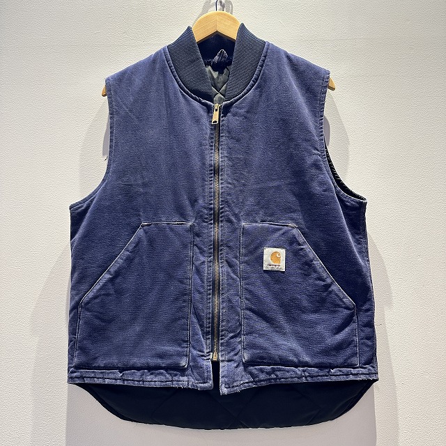 CARHARTT DUCK VEST 「USA製、ネイビー、腰ゴム」｜SAFARI サファリ