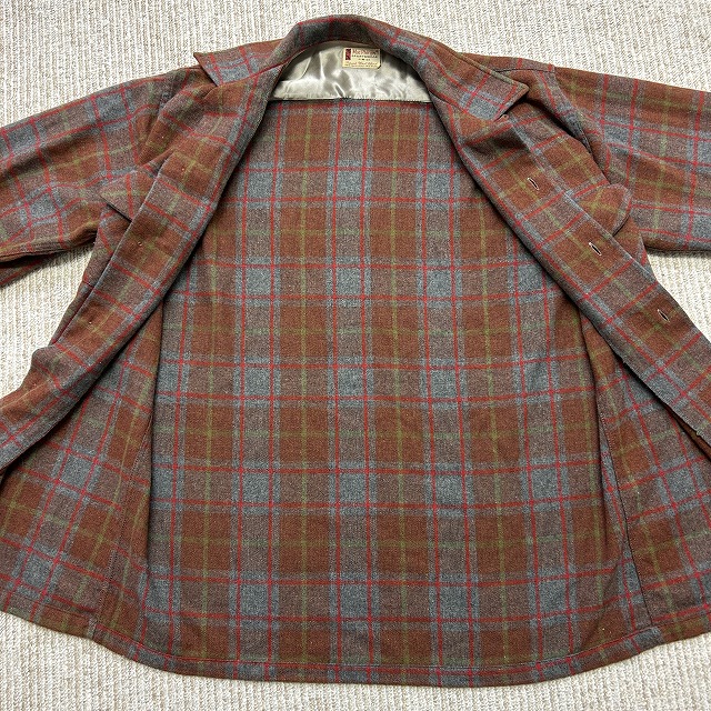 MAC PHERGUS WOOL CHECK SHIRT 60S 「赤×グレー×黄緑、サイズM