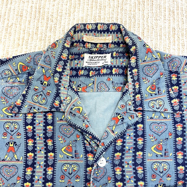 SKIPPER PRINT CORDS SHIRT 50S 「サイズS」｜SAFARI サファリ｜高円寺