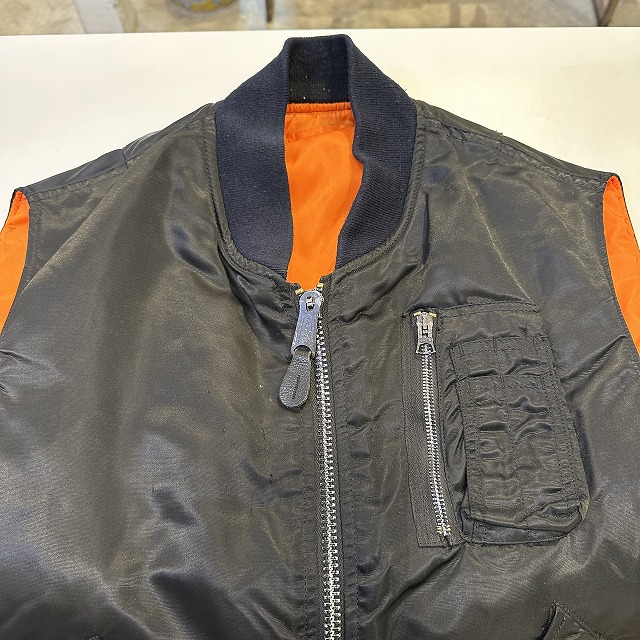 US CURRENT ISSUE MA-1 VEST 「BLACK、USA製、SIZE M」｜SAFARI
