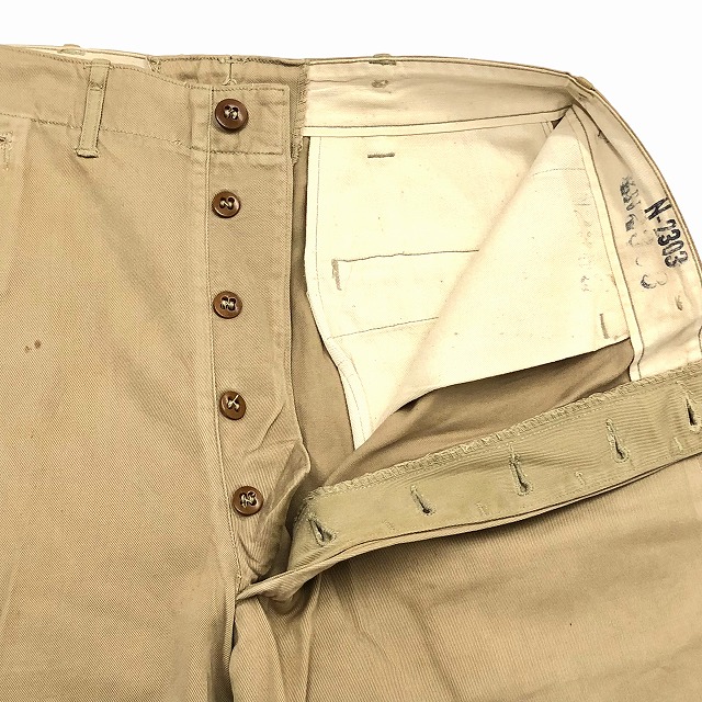 40's USMC chino trousers チノパン 尿素ボタン-