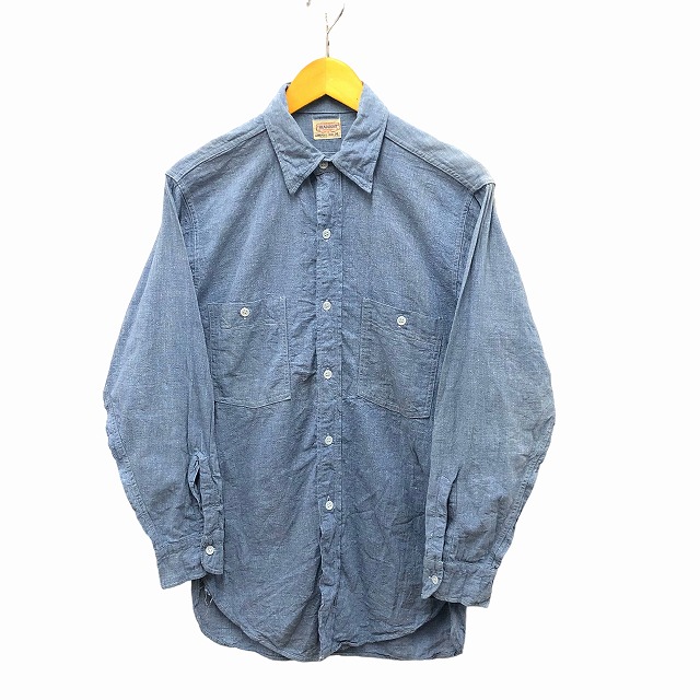 HEAD LIGHT CHAMBRAY SHIRT 50S 「ブルーシャンブレー、マチ付き、14