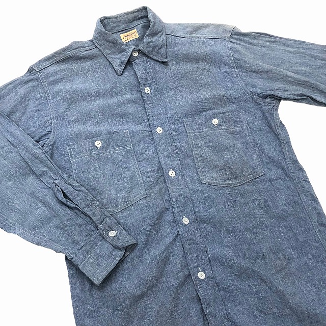 HEAD LIGHT CHAMBRAY SHIRT 50S 「ブルーシャンブレー、マチ付き、14