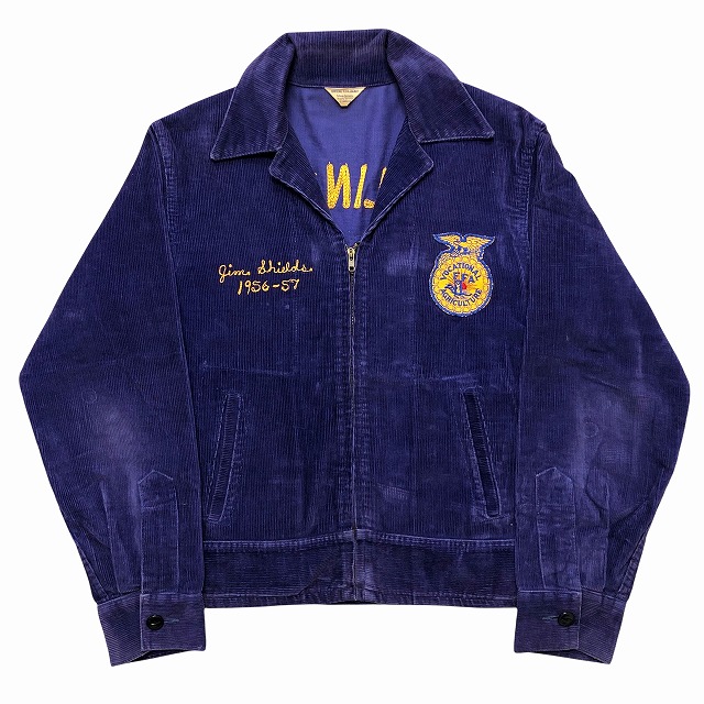 【古着】FFA Illinois official jacket FFA CORDUROY JACKET 50S 「ILLINOIS BLUFORD」｜SAFARI サファリ