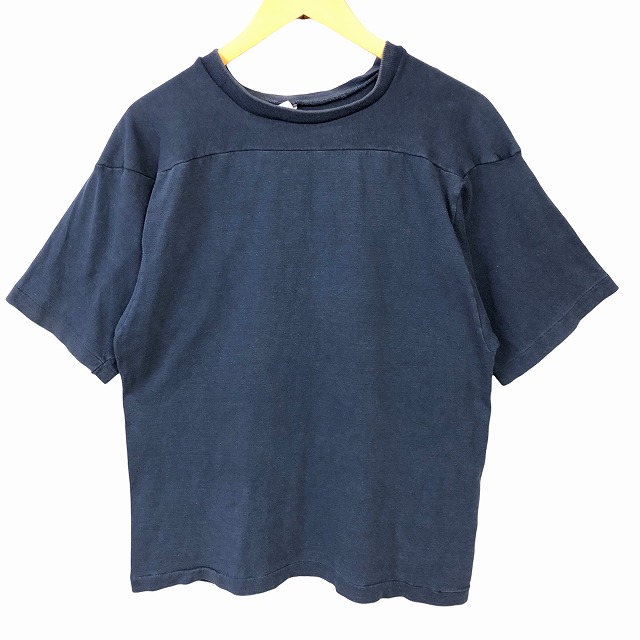 CHAMPION FOOTBALL TEE 80S 「ネイビー無地、L」｜SAFARI