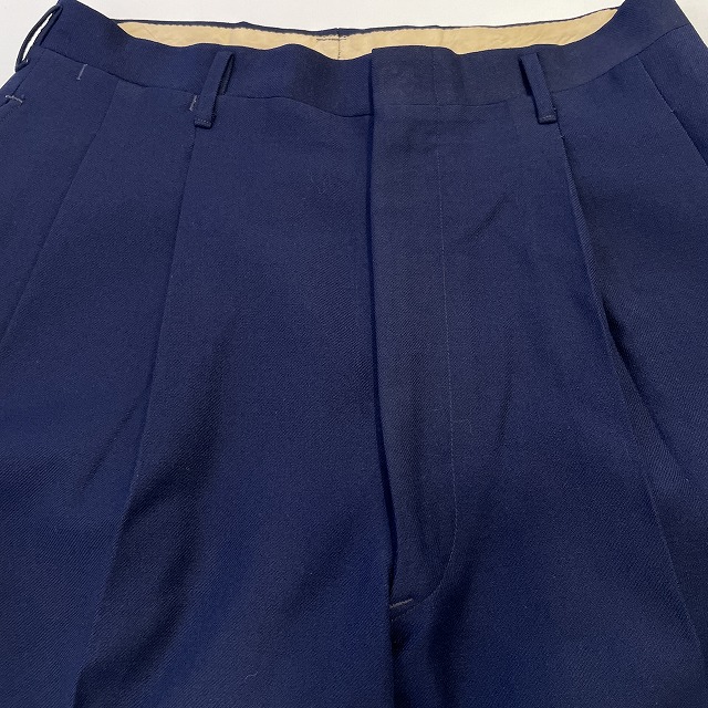 1950'S VINTAGE WOOL 2TUCK SLACKS 「ネイビー、実寸 W30.5 L27.5
