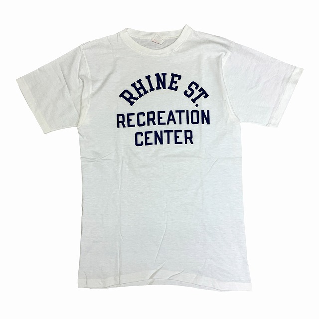 CHAMPION ATHLETIC TEE 60S 「プロダクツタグ、ホワイト×ネイビー