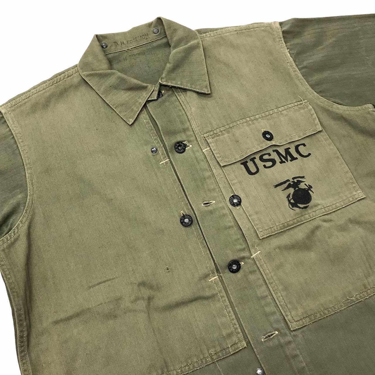 US MARINE CORPS P-44 HBT JACKET 40S 「生地違いツートン」｜SAFARI