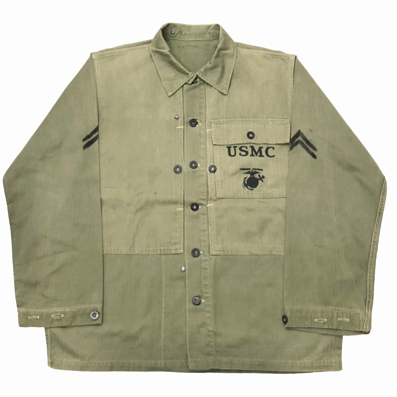 US MARINE CORPS P-44 HBT JACKET 40S 「生地違いツートン」｜SAFARI