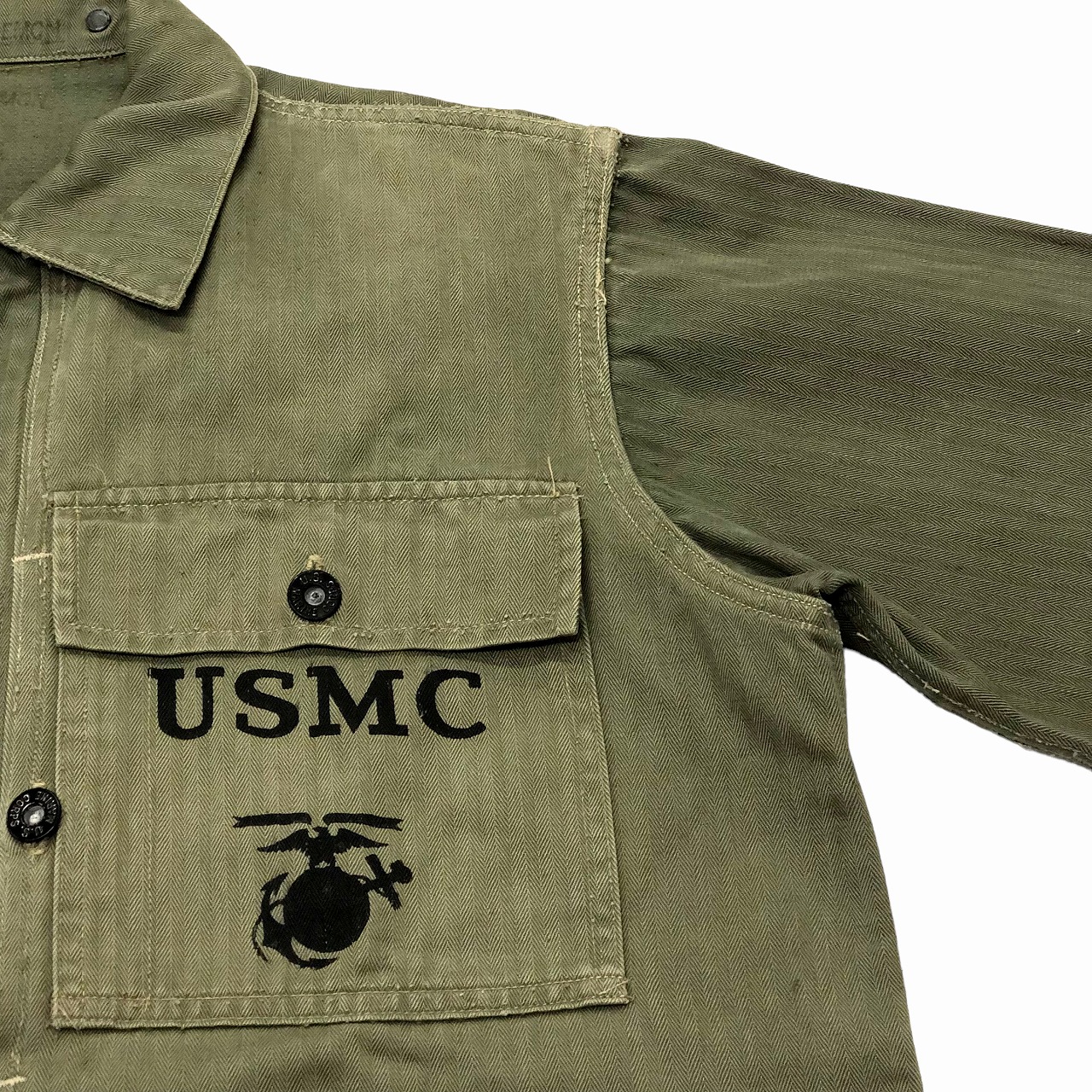 US MARINE CORPS P-44 HBT JACKET 40S 「生地違いツートン」｜SAFARI