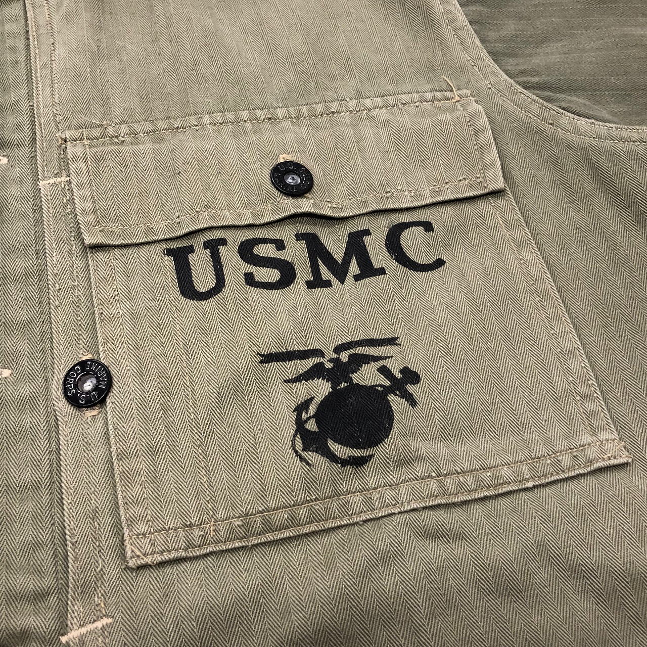 US MARINE CORPS P-44 HBT JACKET 40S 「生地違いツートン」｜SAFARI