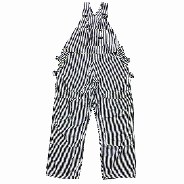 スーパーセール❗️現地の75%引き　英国老舗　1860年代　銀メッキ BURLINGTON HICKORY OVERALL 50S 「ダブルニー、エプロン欠損
