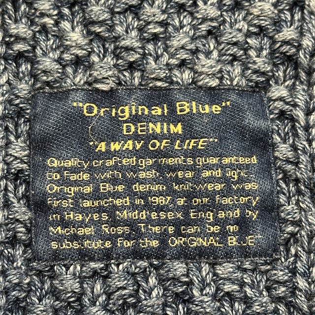 ORIGINAL BLUE INDIGO FULL ZIP PARKA 「MADE IN ENGLAND、サイズL