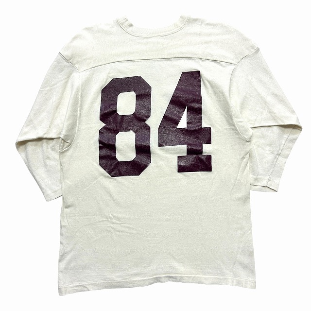 80s champion footballTシャツ CHAMPION FOOTBALL T-SHIRT 80S 「HOLMEN VIKINGS、ホワイト、サイズL