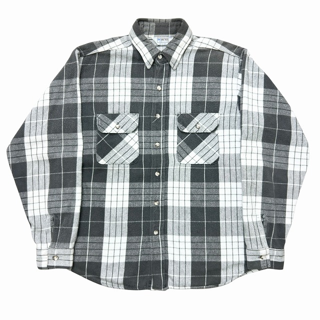 FIVE BROTHER FLANNEL SHIRT 80S 「グレー×ホワイト、サイズL