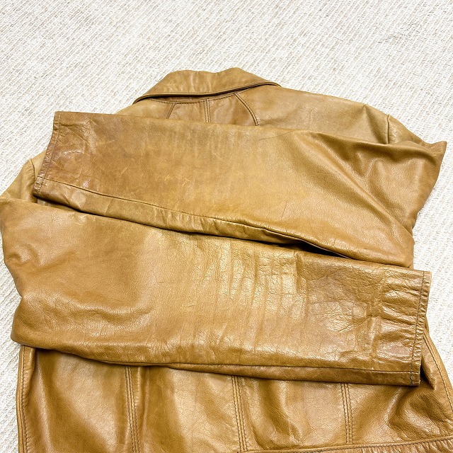 OSHWAHKON CRAFT LEATHER JACKET 70S 「キャメル、サイズ46」｜SAFARI