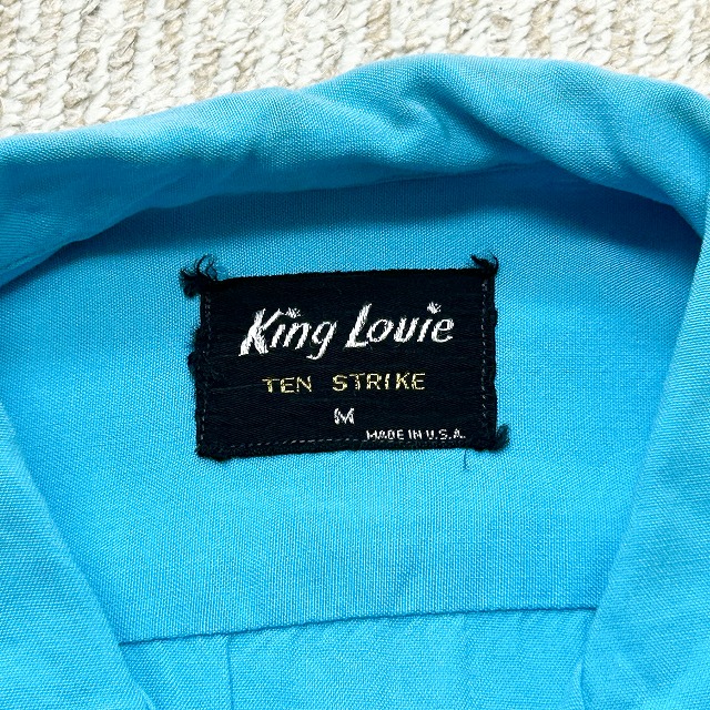 KING LOUIE RAYON BOWLING SHIRT 60S 「サックスブルー、サイズM