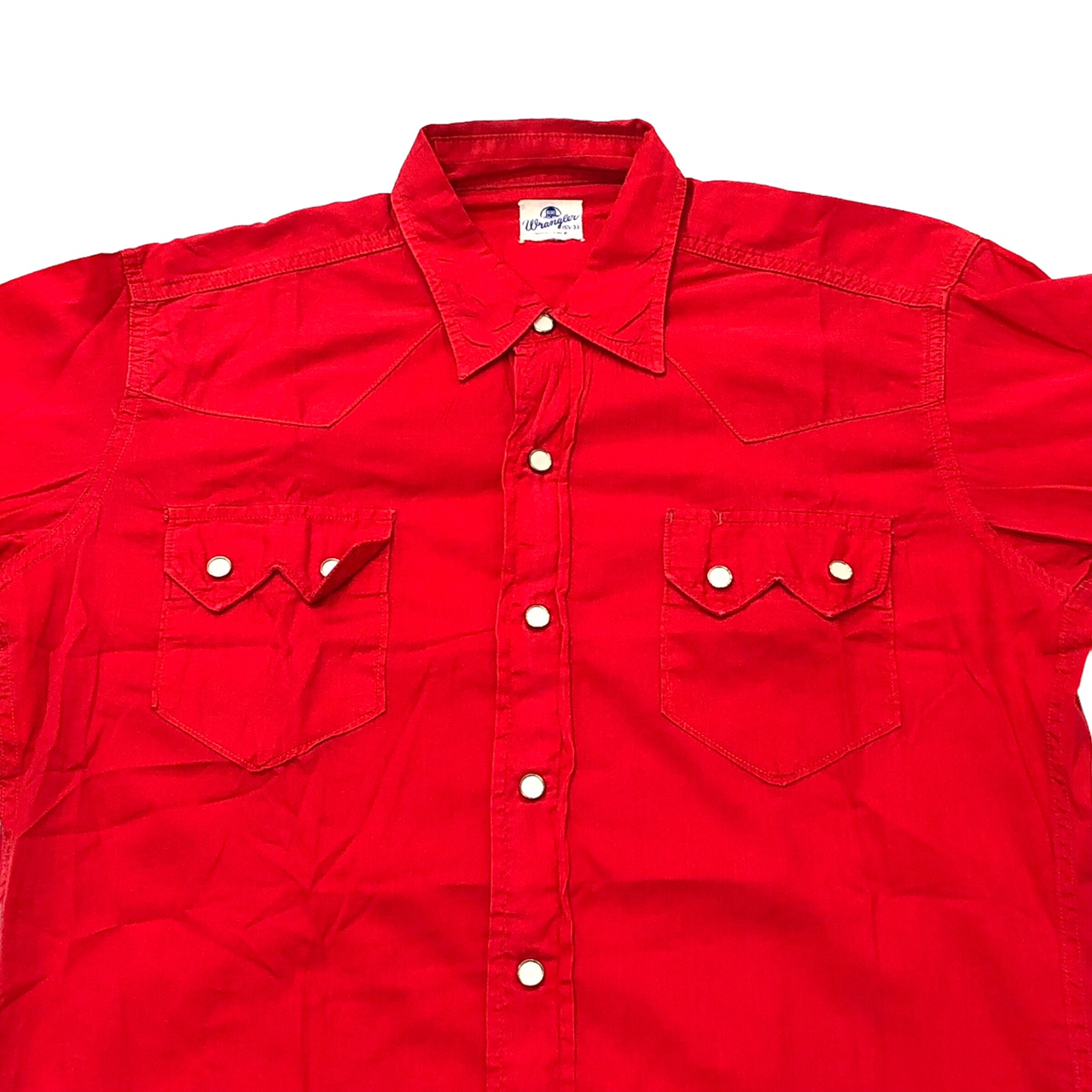 WRANGLER WESTERN SHIRT 50S 「縦ベルタグ、希少カラー赤、15H