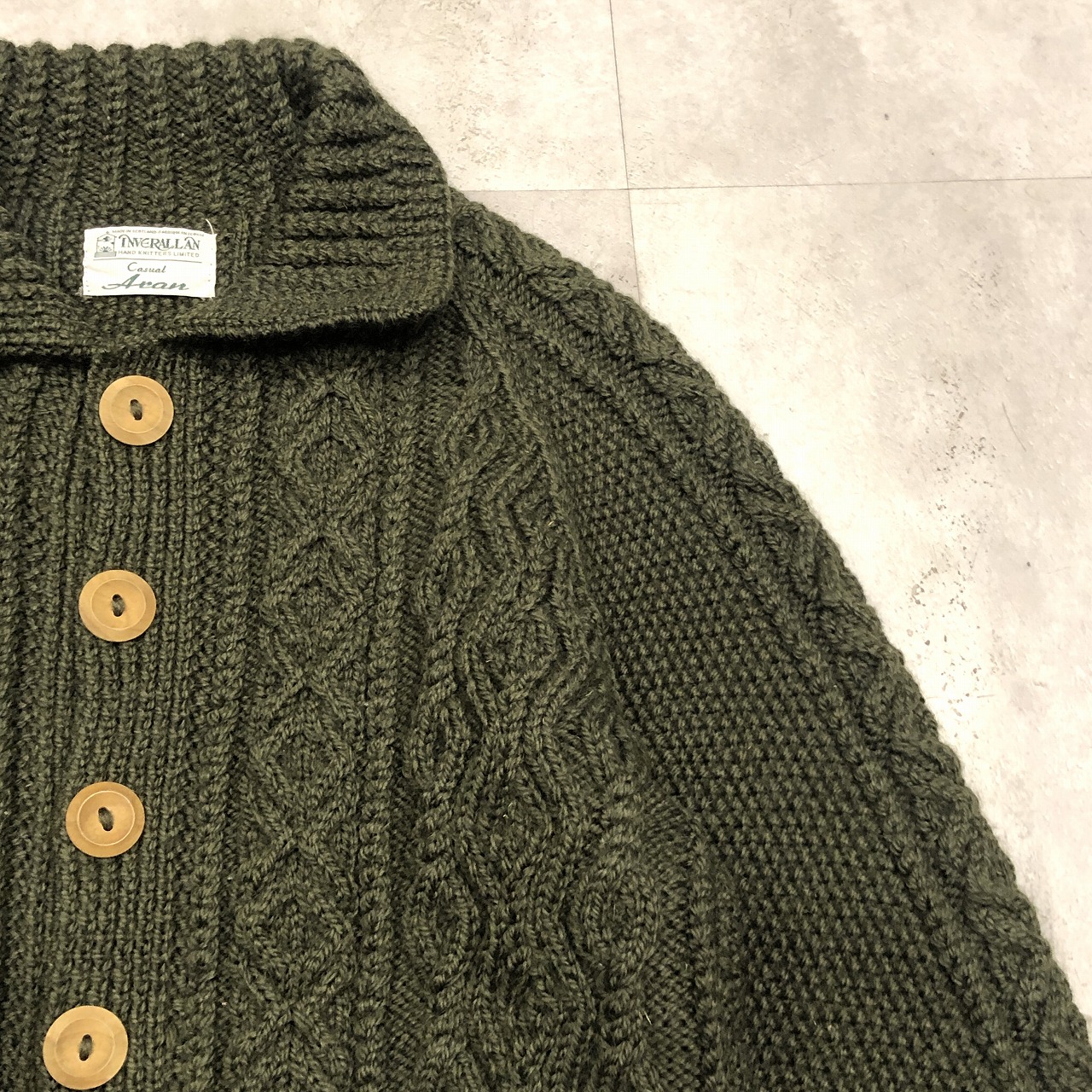 INVERALLAN 3A WOOL CARDIGAN MADE IN SCOTLAND｜SAFARI サファリ