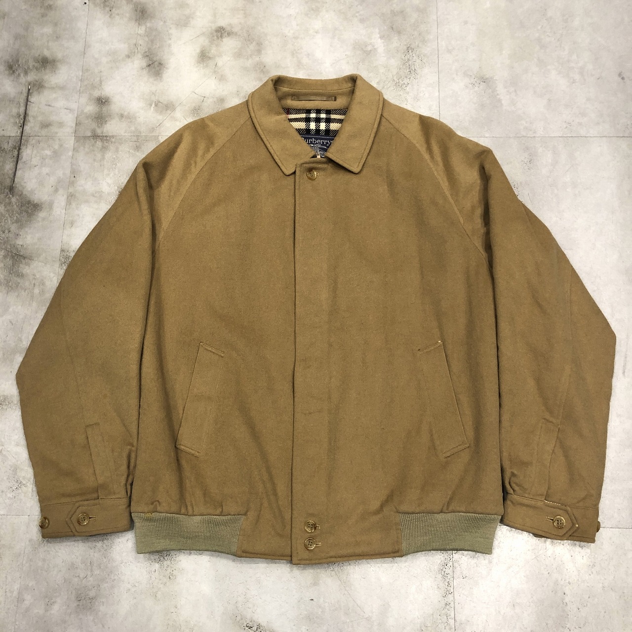 BURBERRYS WOOL ALPACA HARRINGTON JACKET MADE IN ENGLAND 1枚袖