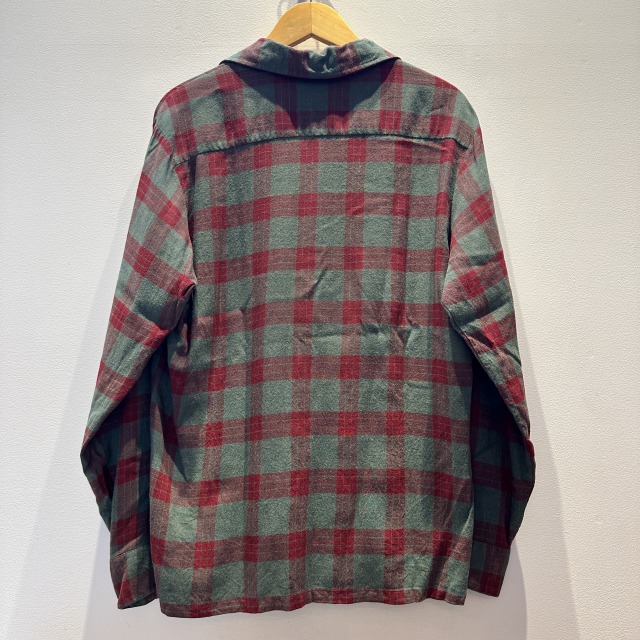 70s GRANELLA vintage rayon shrit からし GRANELLA RAYON CHECK SHIRT 70S 「グリーン×レッド、SIZE M」｜SAFARI
