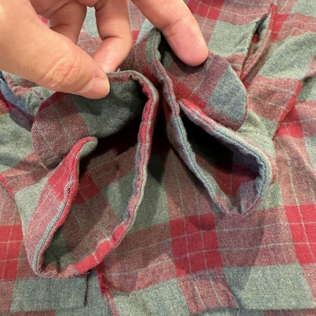 GRANELLA RAYON CHECK SHIRT 70S 「グリーン×レッド、SIZE M」｜SAFARI