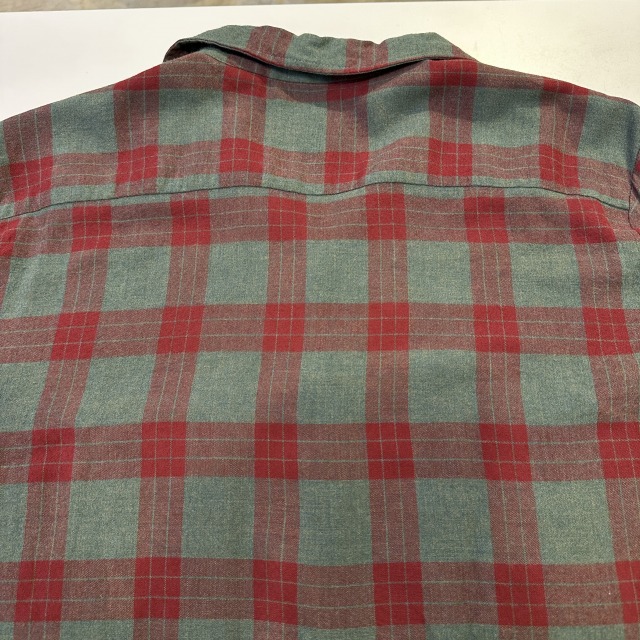 GRANELLA RAYON CHECK SHIRT 70S 「グリーン×レッド、SIZE M」｜SAFARI