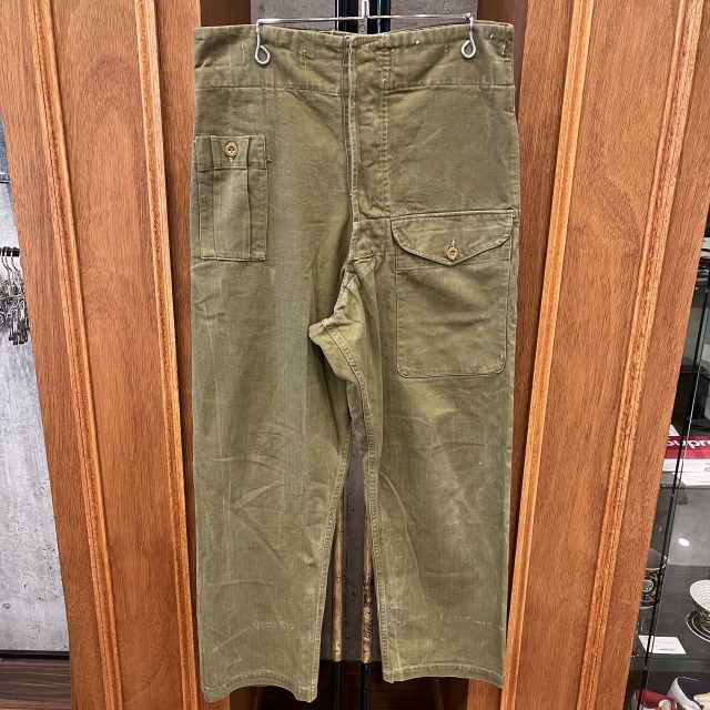 BRITISH ARMY GREEN DENIM COTTON PANT 40'S 「サイズ3」｜SAFARI