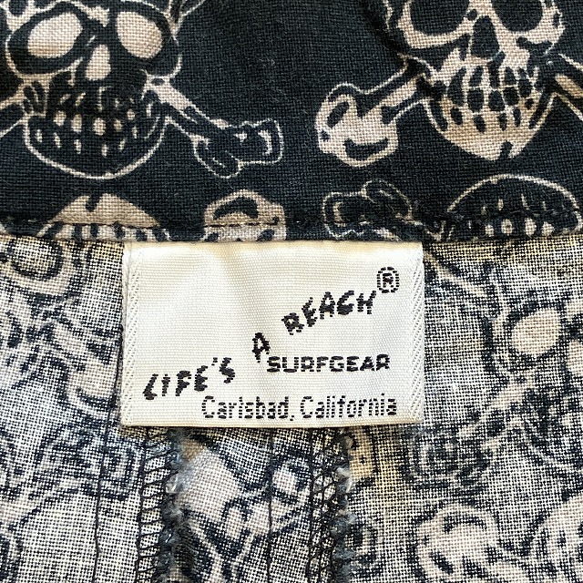 SPECIAL】LIFE'S A BEACH ''SKULL'' COTTON PANTS 1980'S OLD