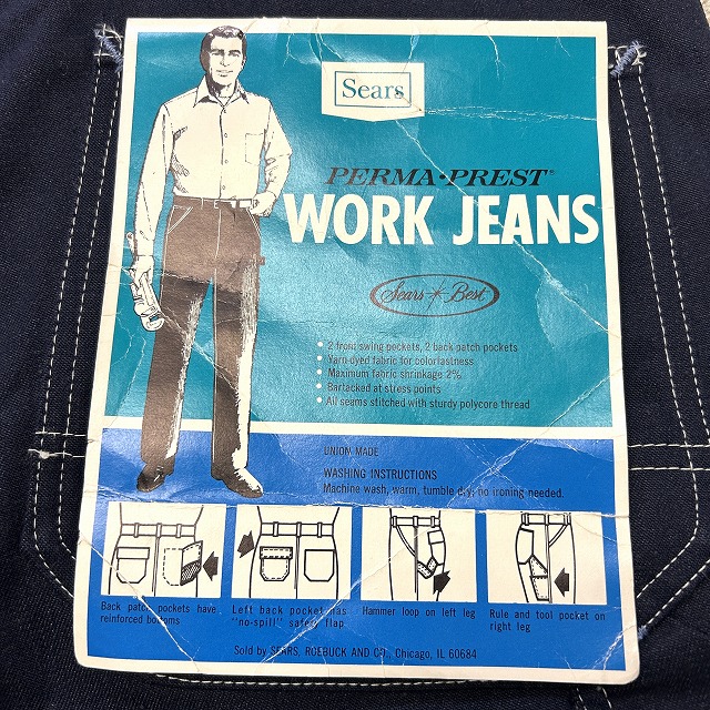 SEARS VATDYED PAINTER PANT 70S 「デッドストック、USA製、実寸W35.5