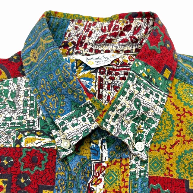 ひで坊です。 1960'S VINTAGE S/S B.D SHIRT 「3点留め、パッチワークプリント