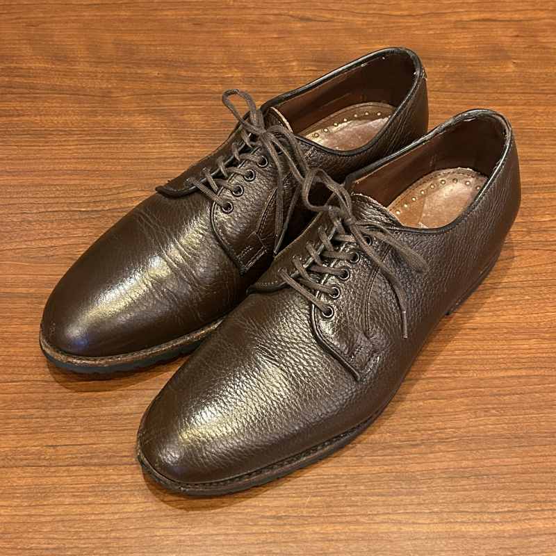 BROOKS BROTHERS PLANE TOE LEATHER SHOES BROWN ALLEN EDMONDS