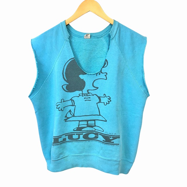 砂丘物語 1 SPRUCE CUT OFF SWEAT SHIRT 60S 「LUCY、サックスブルー、L